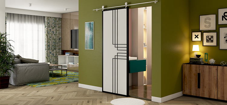 sliding bathroom door installation in Brawley
